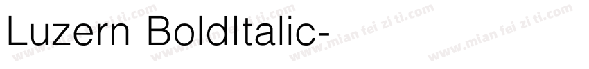 Luzern BoldItalic字体转换